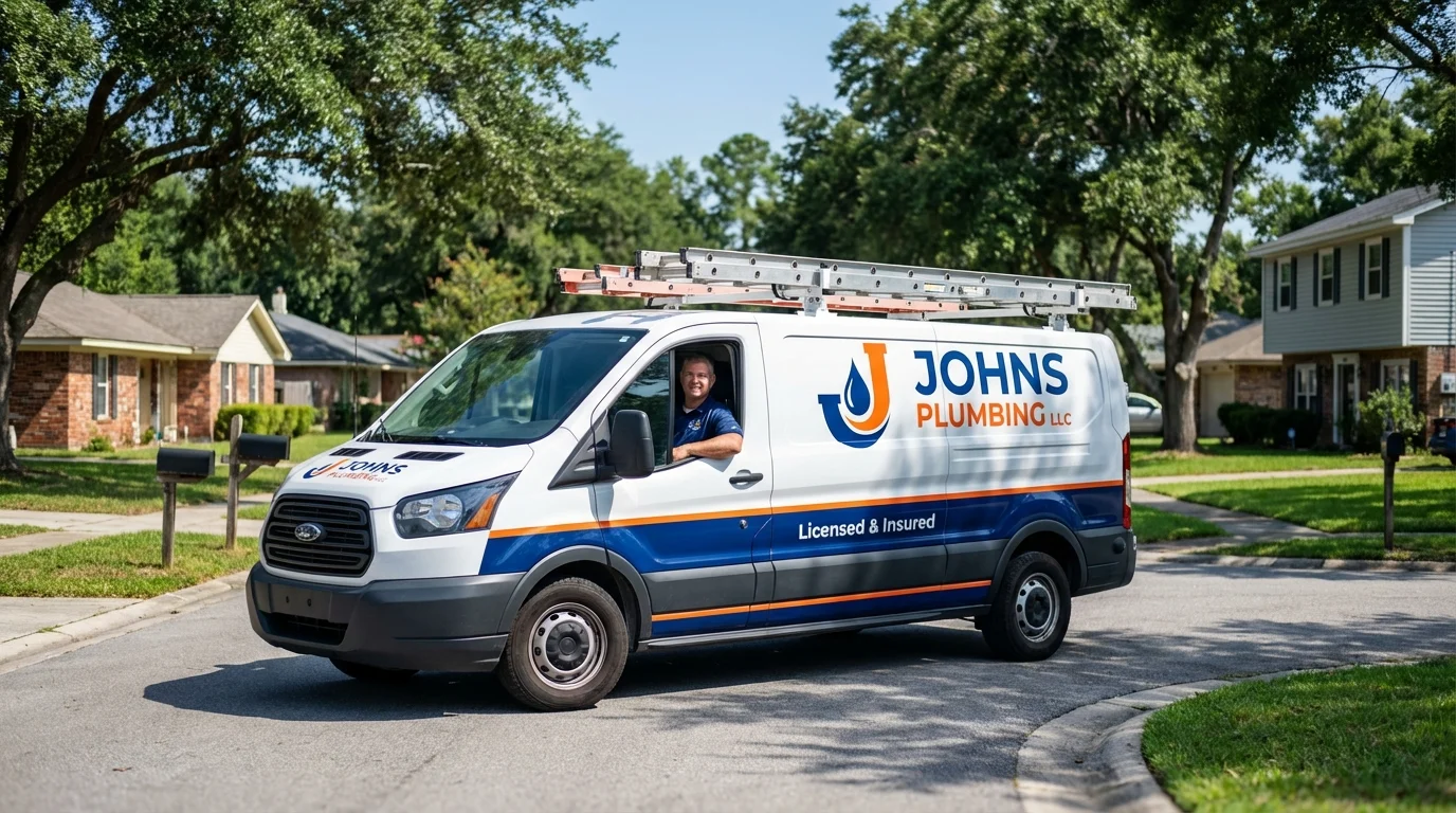 Johns Plumbing LLC service van in Porcupine, SD