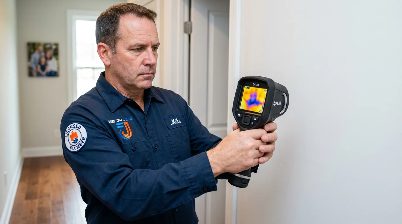 Thermal imaging leak detection by Johns Plumbing LLC in Porcupine